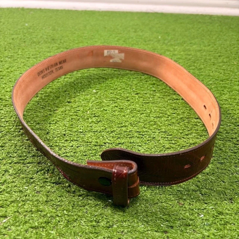 Justin Genuine Eel 230C Leather Belt‎ Men's Size 28 Western